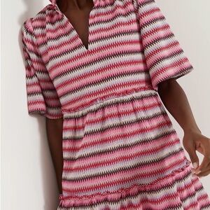 Tuckernuck Pink and Black Striped Mini Dress
